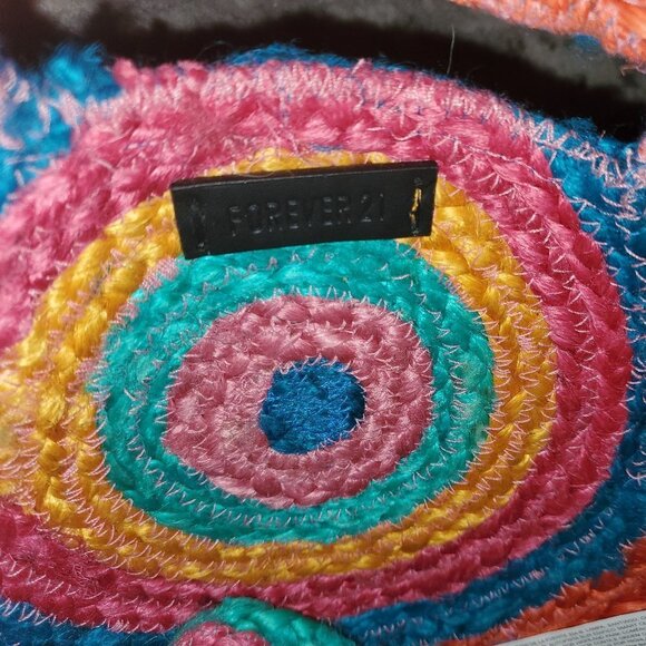 Forever 21 Colorful Straw Shoulder or Hand Bag || Like New! - Picture 5 of 7